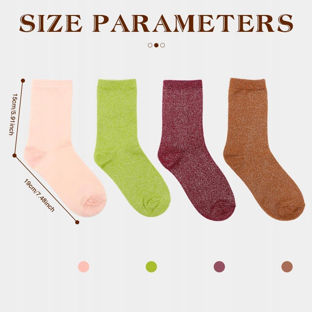 SOCKS UNIVERSAL SHINY COMFORTABLE SEQUINS FASHIONABLE COTTON SET OF 4 Manufacturer code 5908182685969