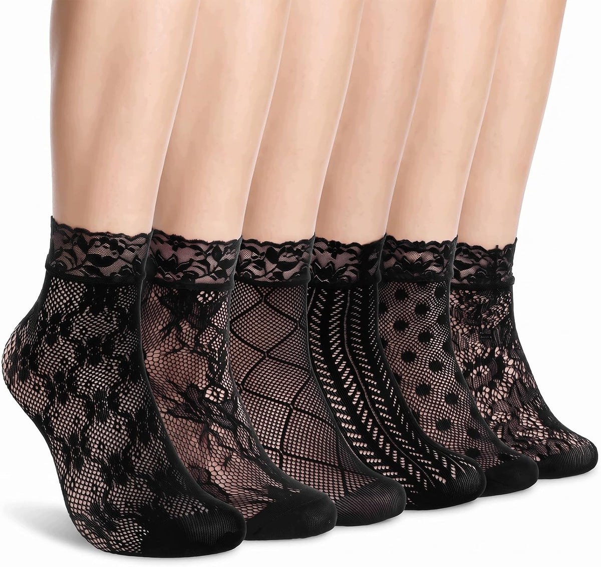 SOCKS UNIVERSAL SHORT LACE MESH WOMEN'S SET
