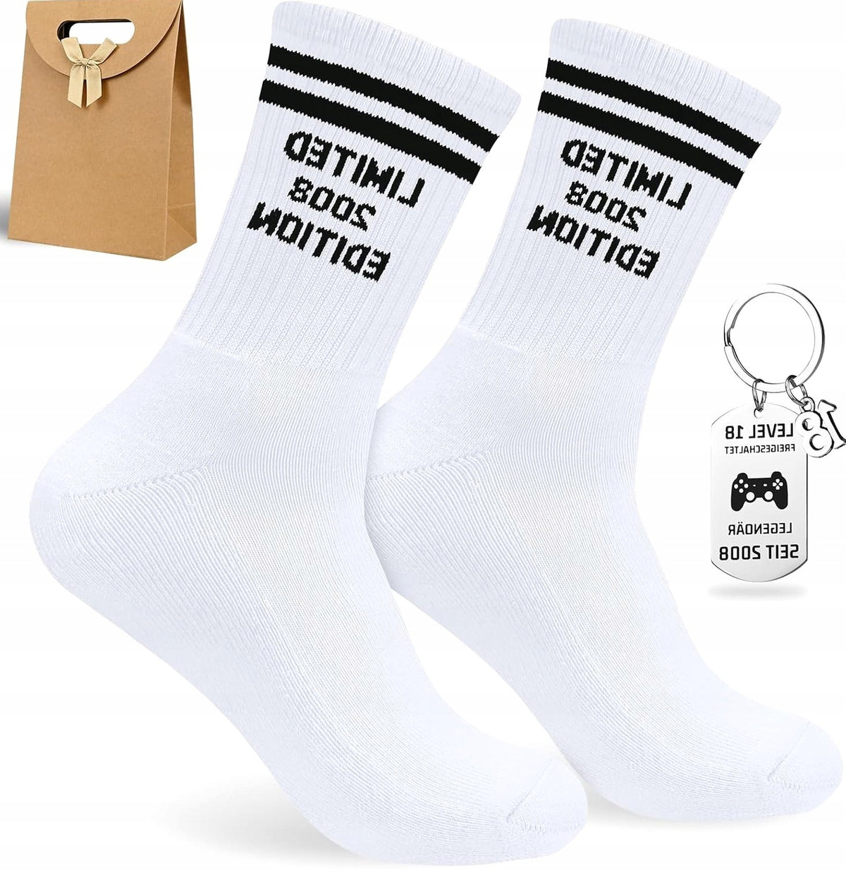 SOCKS UNIVERSAL SPORTS COTTON PATTERN LETTER GIFT SET
