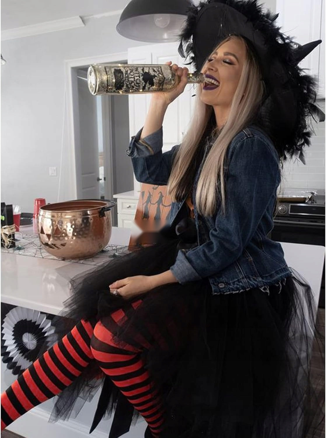 SOCKS WOMEN KNEE-HIGH SOCKS STRIPED WATCH GLOVES WITHOUT FINGERS Manufacturer code 5908140480506