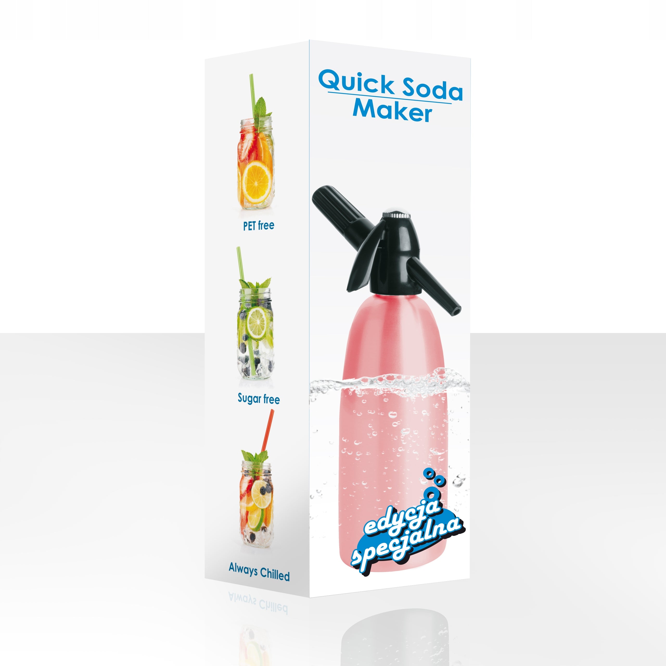 SODA CARBONATED WATER SATURATOR SIPHON STEEL 1L Brand Art