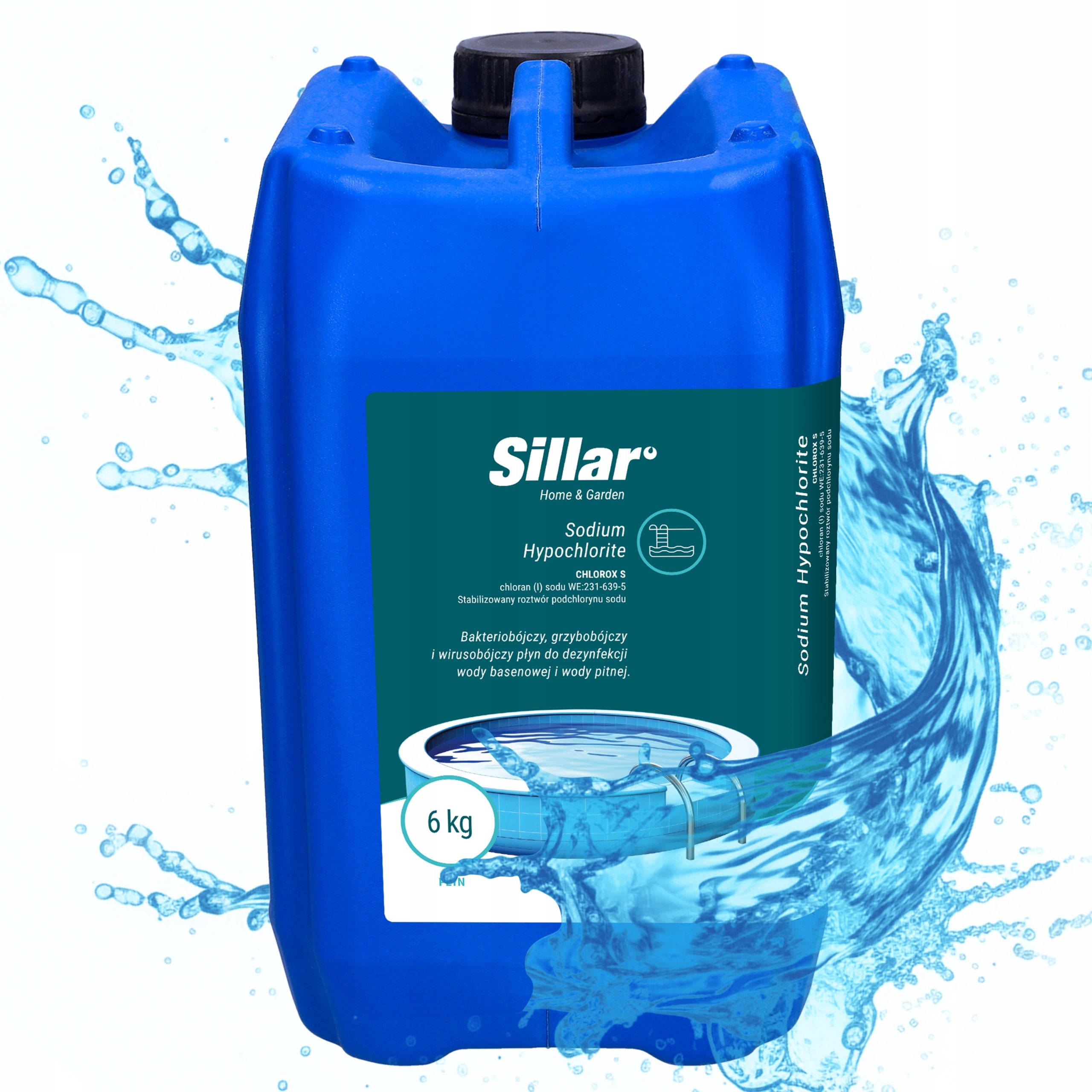 SODIUM HYPOCHLORITE CHLORINE FUNGICIDAL AGENT FOR SWIMMING POOL 5L