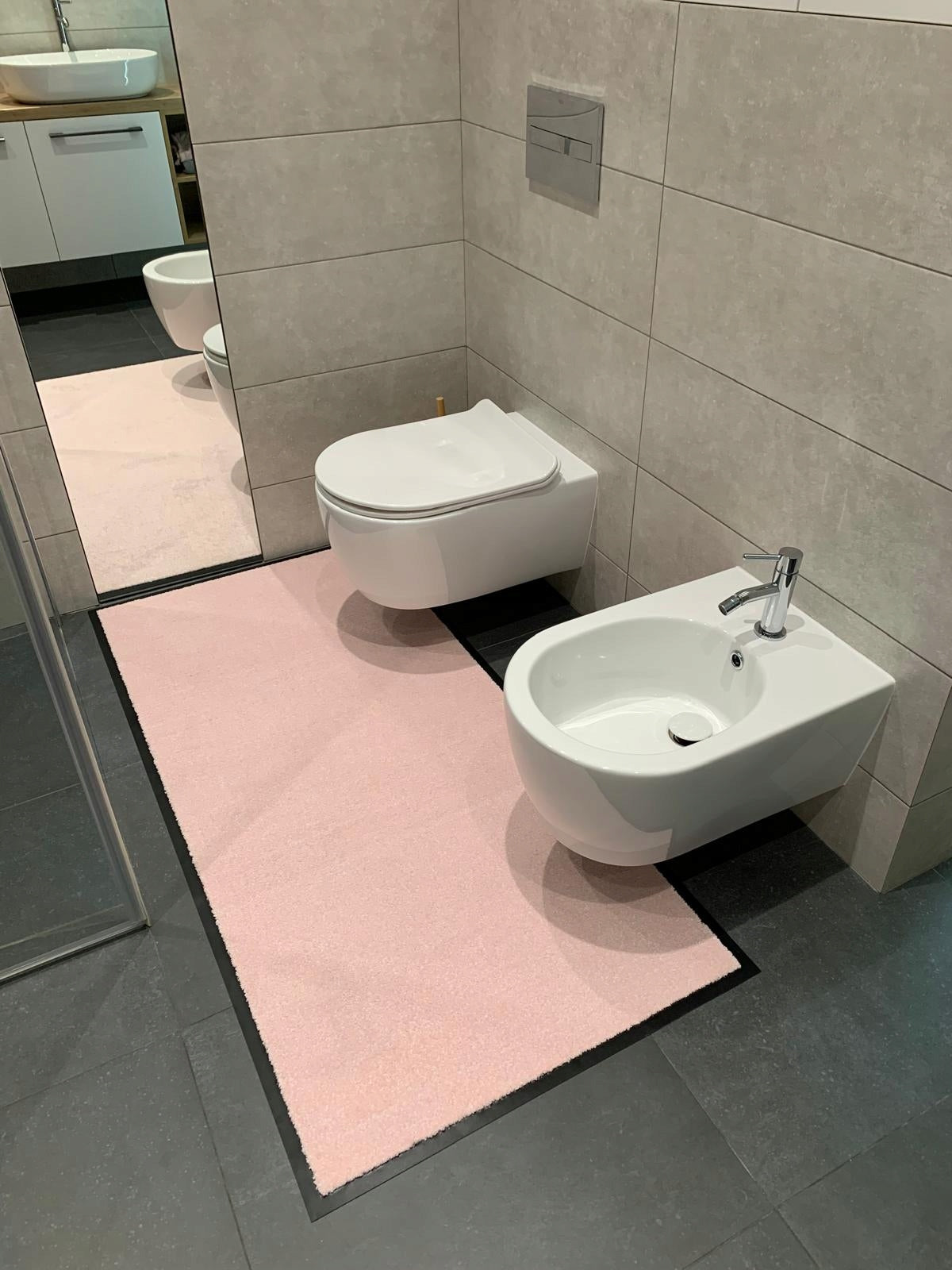 SOFT, ANTI-SLIP BATHROOM rug, HANSE HOME 90X200 PINK EAN (GTIN) 5906280515324