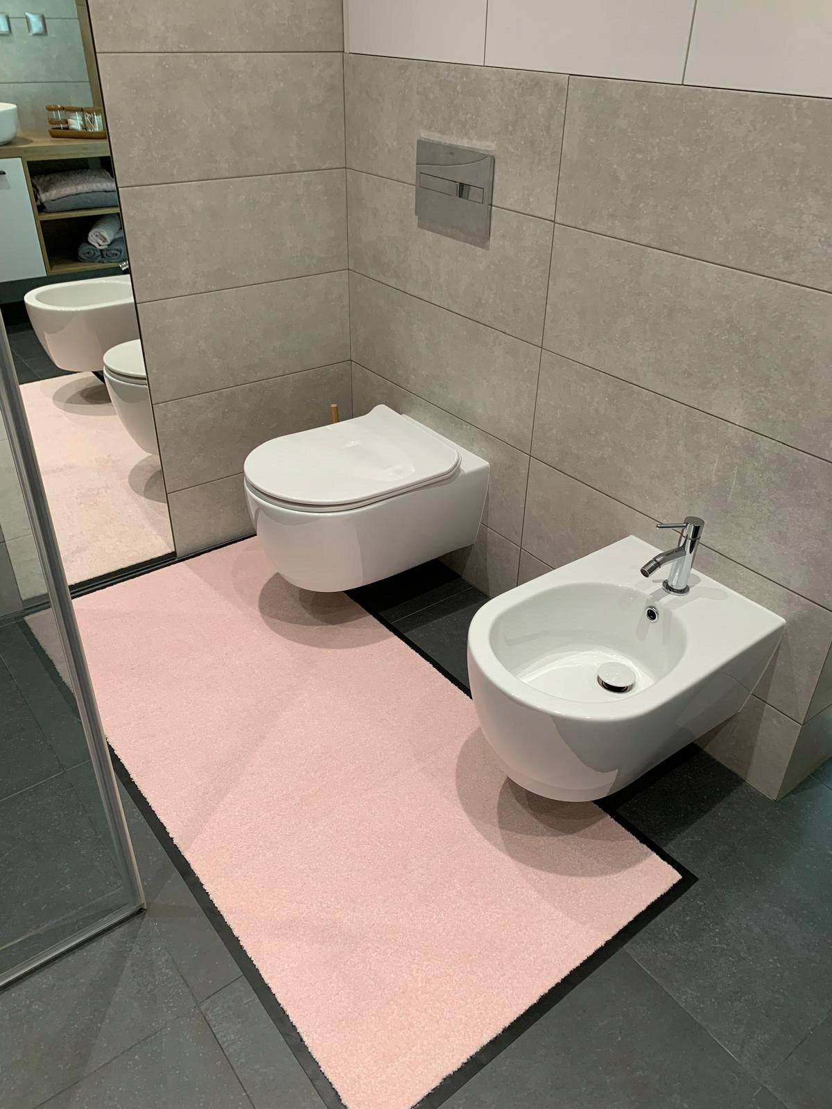 SOFT, ANTI-SLIP BATHROOM rug, HANSE HOME 90X200 PINK Manufacturer code HANSE HOME
