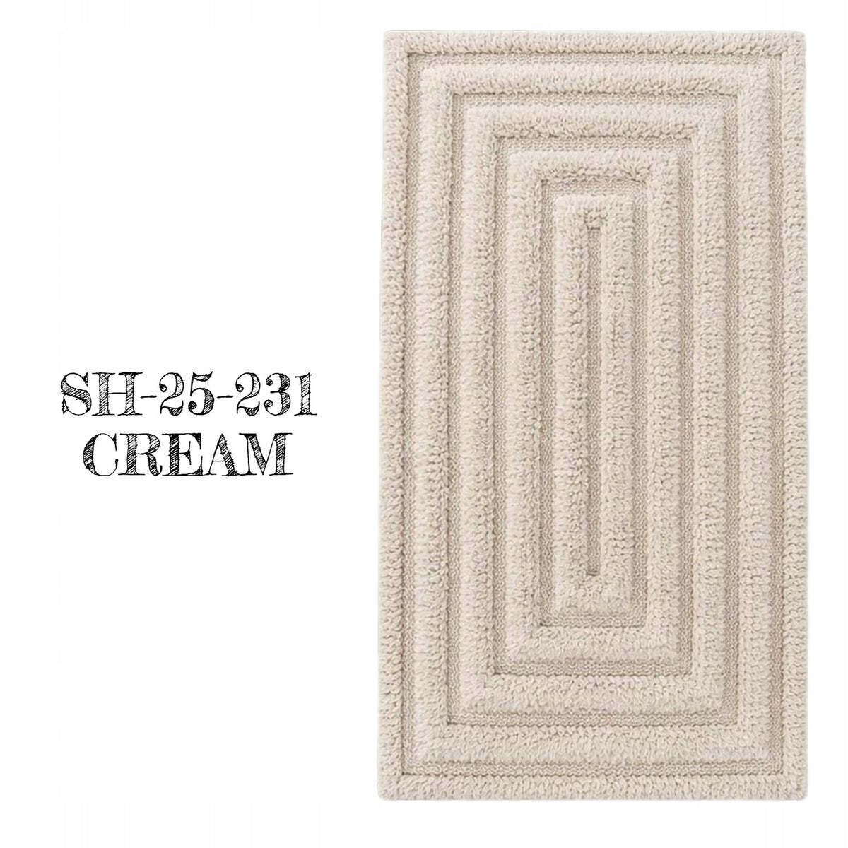 SOFT BATHROOM RUG 60x100 CM COTTON PRACTICAL DOUBLE SIDED Brand Sindbad