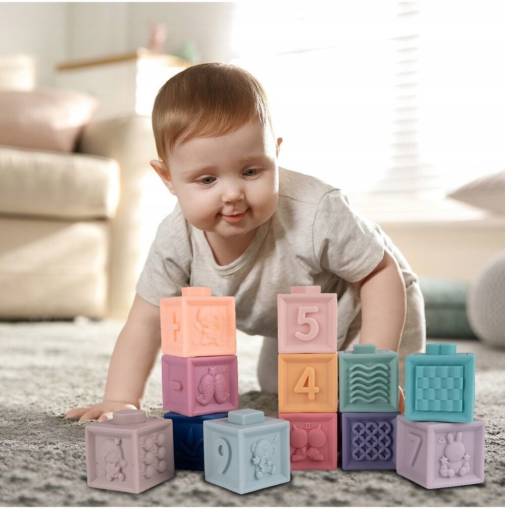 SOFT CREATIVE SENSORY BLOCKS TEETHERS PROTRUSION PYRAMID 27 ELEMENT. Brand Stator