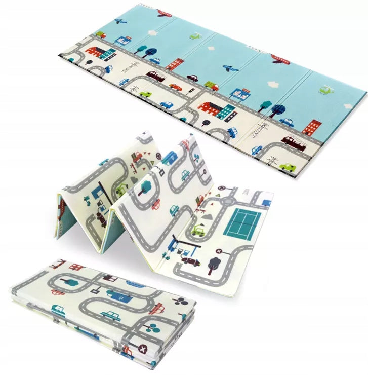 SOFT FOAM MAT DOUBLE SIDED EDUCATIONAL XPE 180x200 ROAD LONDON BACKING