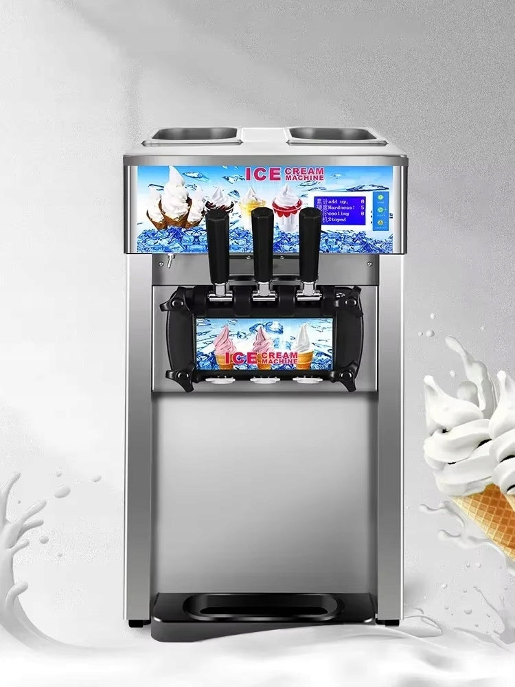 SOFT ICE CREAM MACHINE COMMERCIAL TABLE 3 FLAVORS 16-18L/H 1200W 2*3L Brand no brand