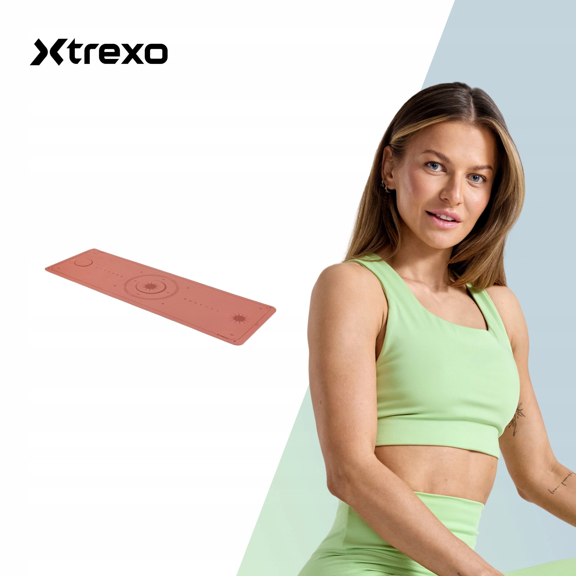 SOFT NON-SLIP fitness mat for yoga exercises XTREXO training 6 mm Manufacturer code TXO-B4Z001-RD