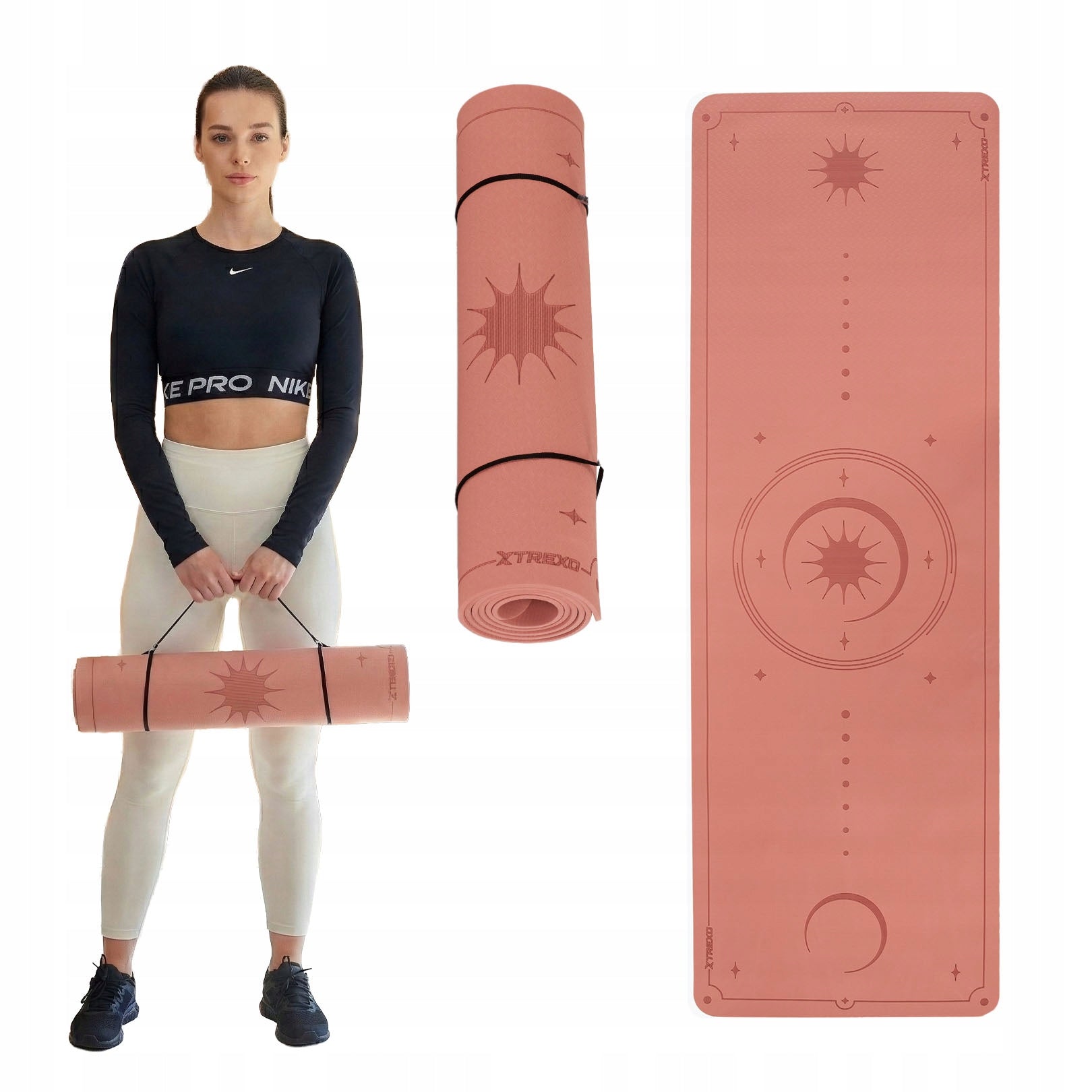 SOFT NON-SLIP fitness mat for yoga exercises XTREXO training 6 mm