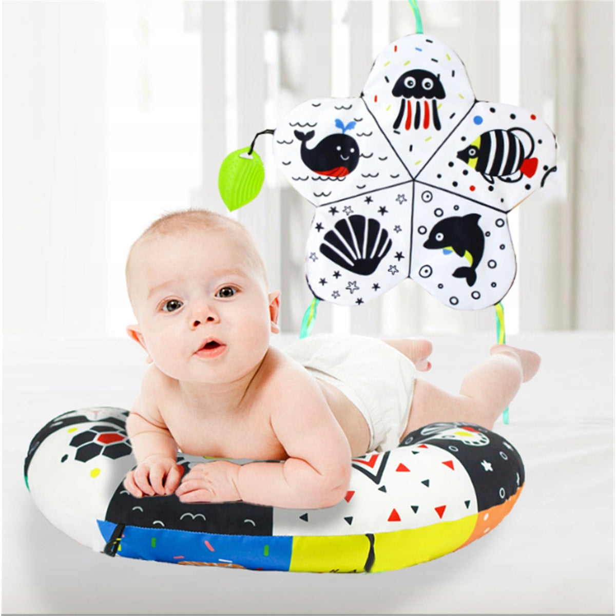 SOFT PILLOW FOR TUMMY PLAY DOUBLE-SIDED DESIGN PERFECT GIFT Packaging status original