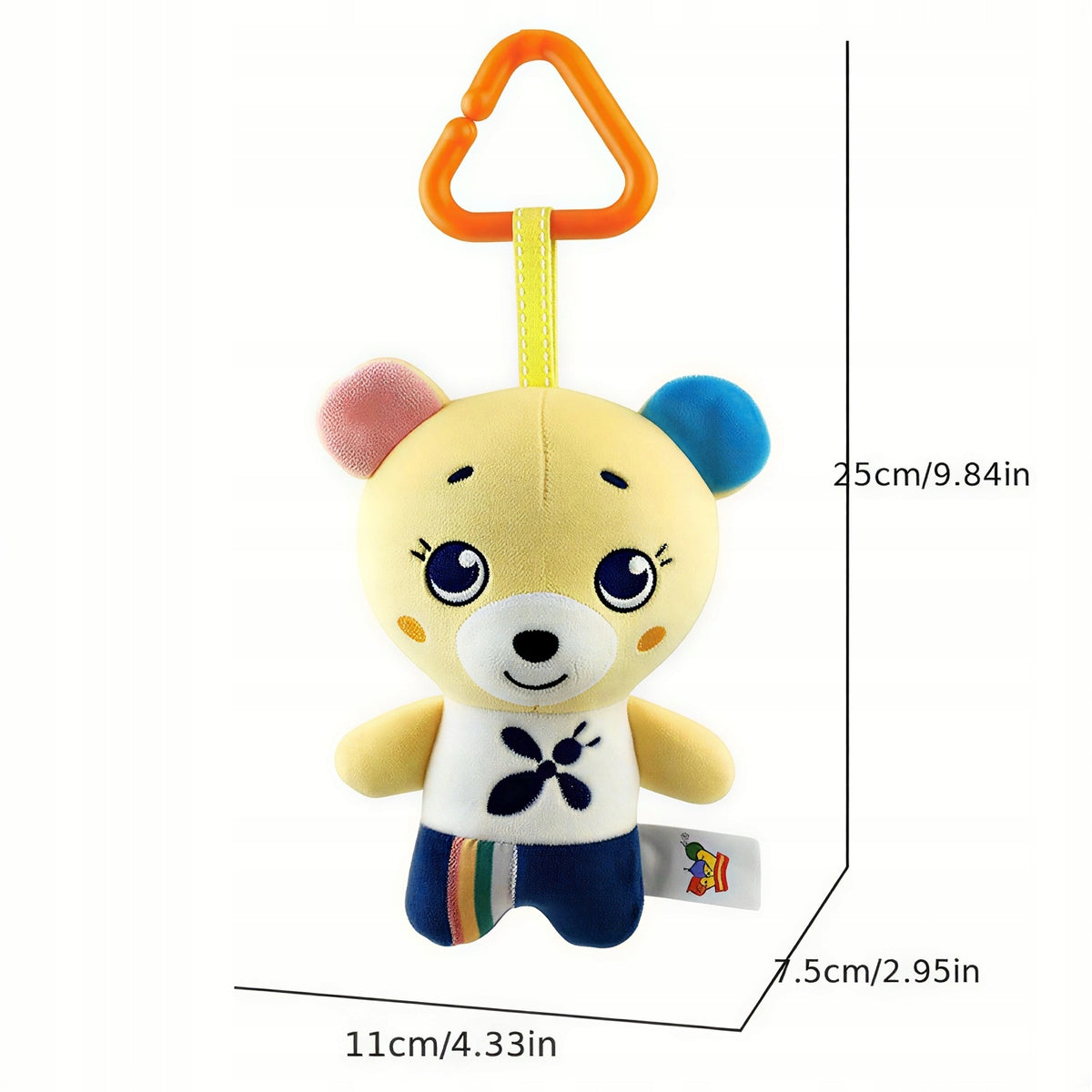 SOFT RATTLE WITH BELL PENDANT CUDDLY PLUSH TOY Kid's age 0＋