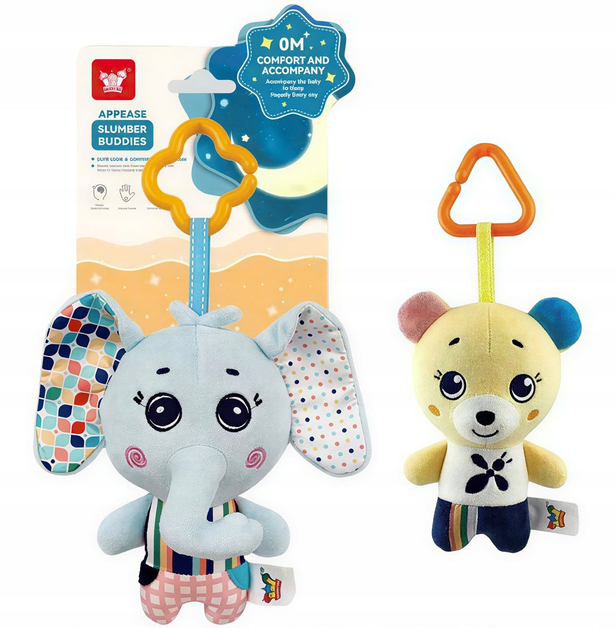 SOFT RATTLE WITH BELL PENDANT CUDDLY PLUSH TOY