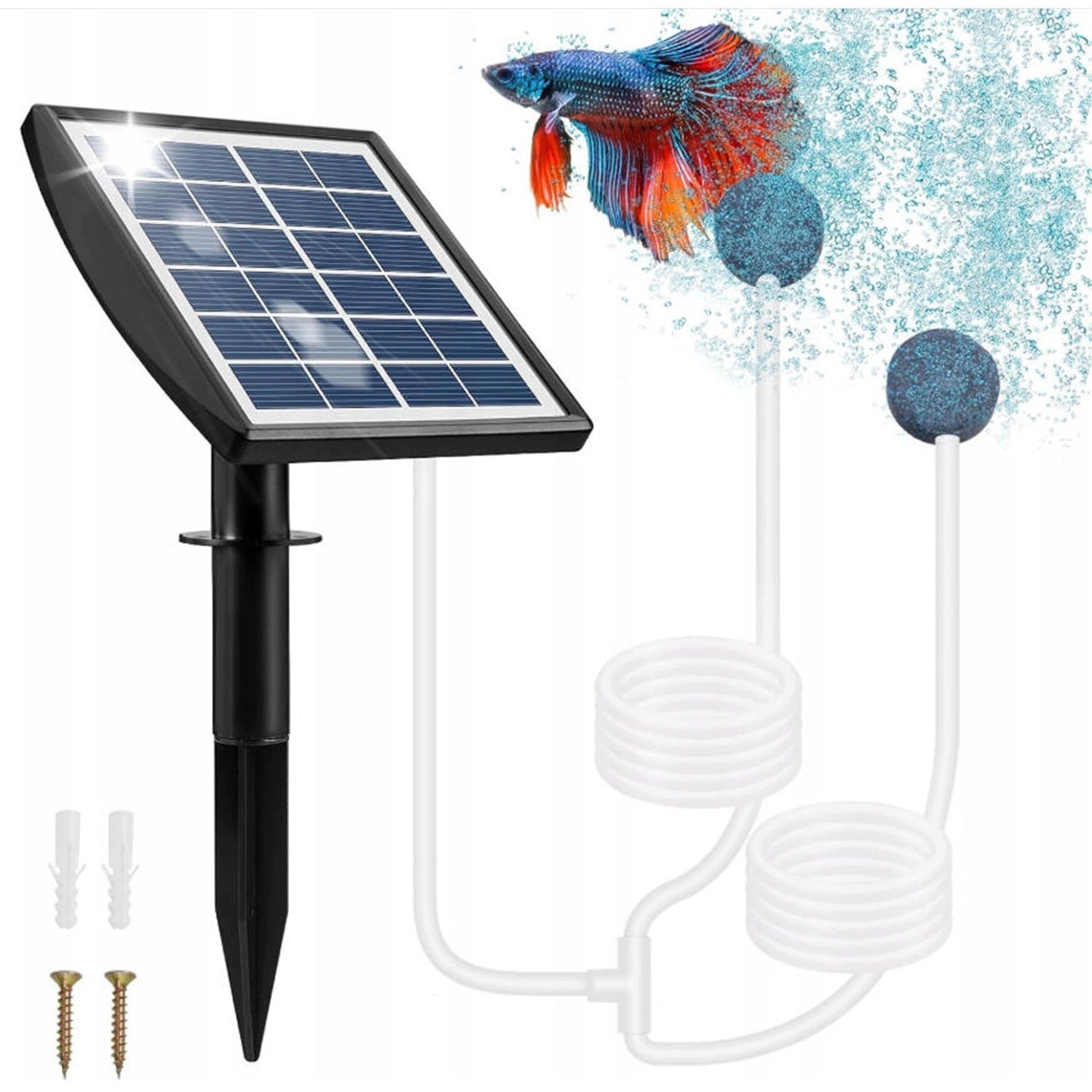 SOLAR AERATOR FOR POND PUMP WITH BATTERY 2200MAH Packaging status original