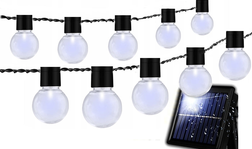 SOLAR CHRISTMAS TREE LIGHTS LARGE GARDEN BALLS FOR BALCONY TERRACE 10 LED EAN (GTIN) 5903796191523