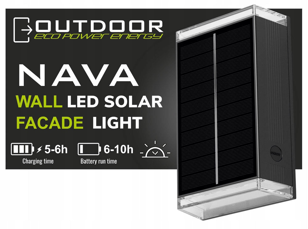 SOLAR FACADE LAMP NAVA LED GARDEN SOLAR DUSK SENSOR