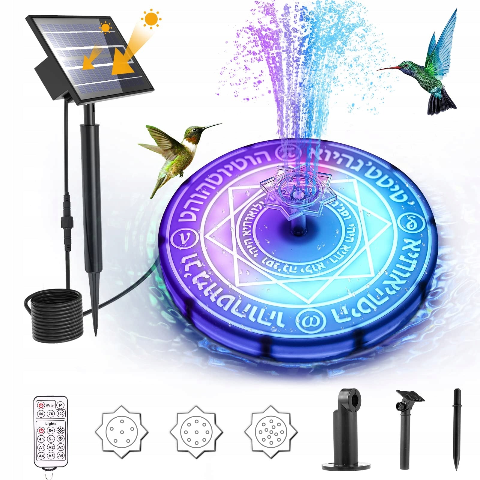 SOLAR FOUNTAIN FLOATING GARDEN PUMP RGB LED Manufacturer Arhatreya