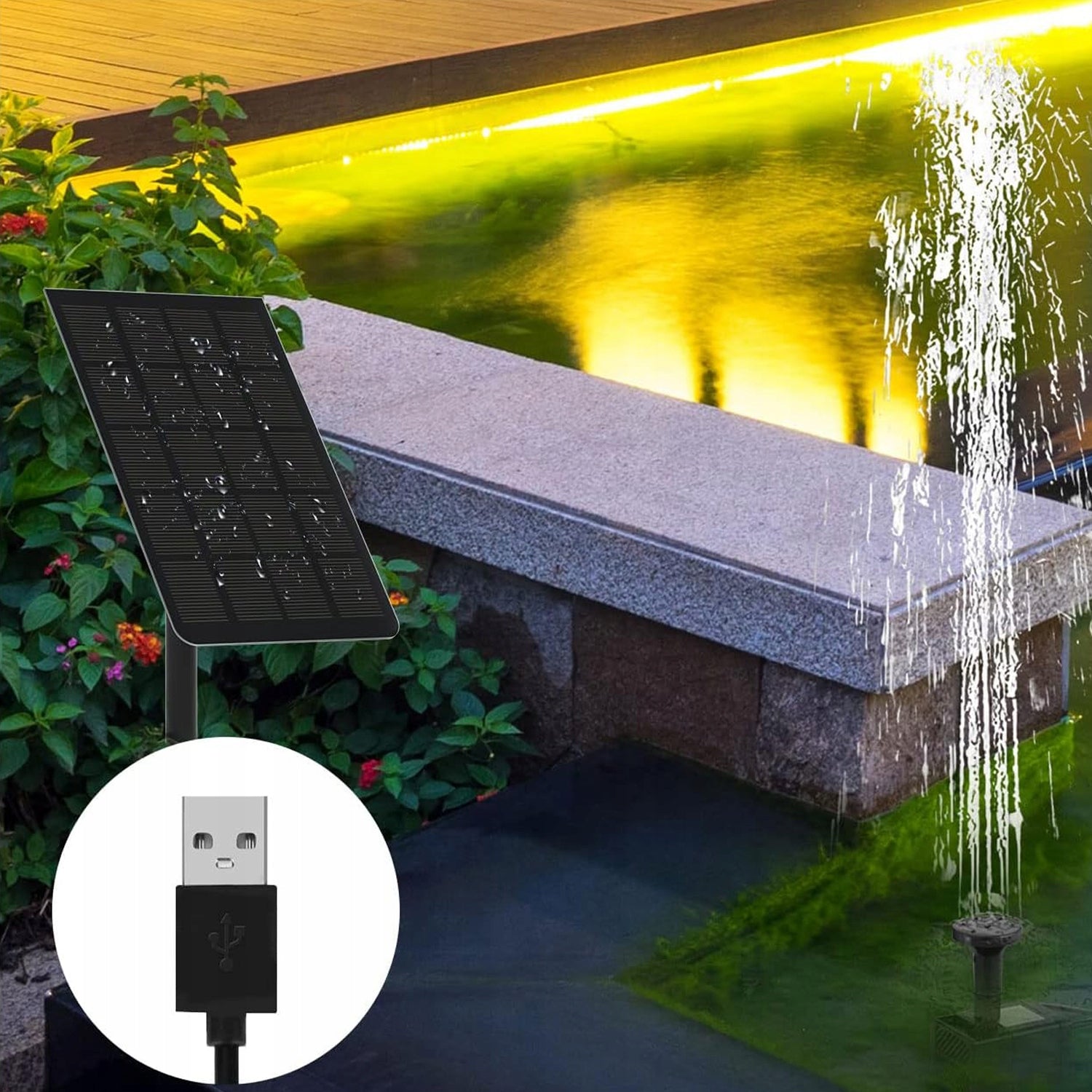 SOLAR FOUNTAIN FOR POND WATER FLOATING PUMP WITH FILTER Manufacturer no brand