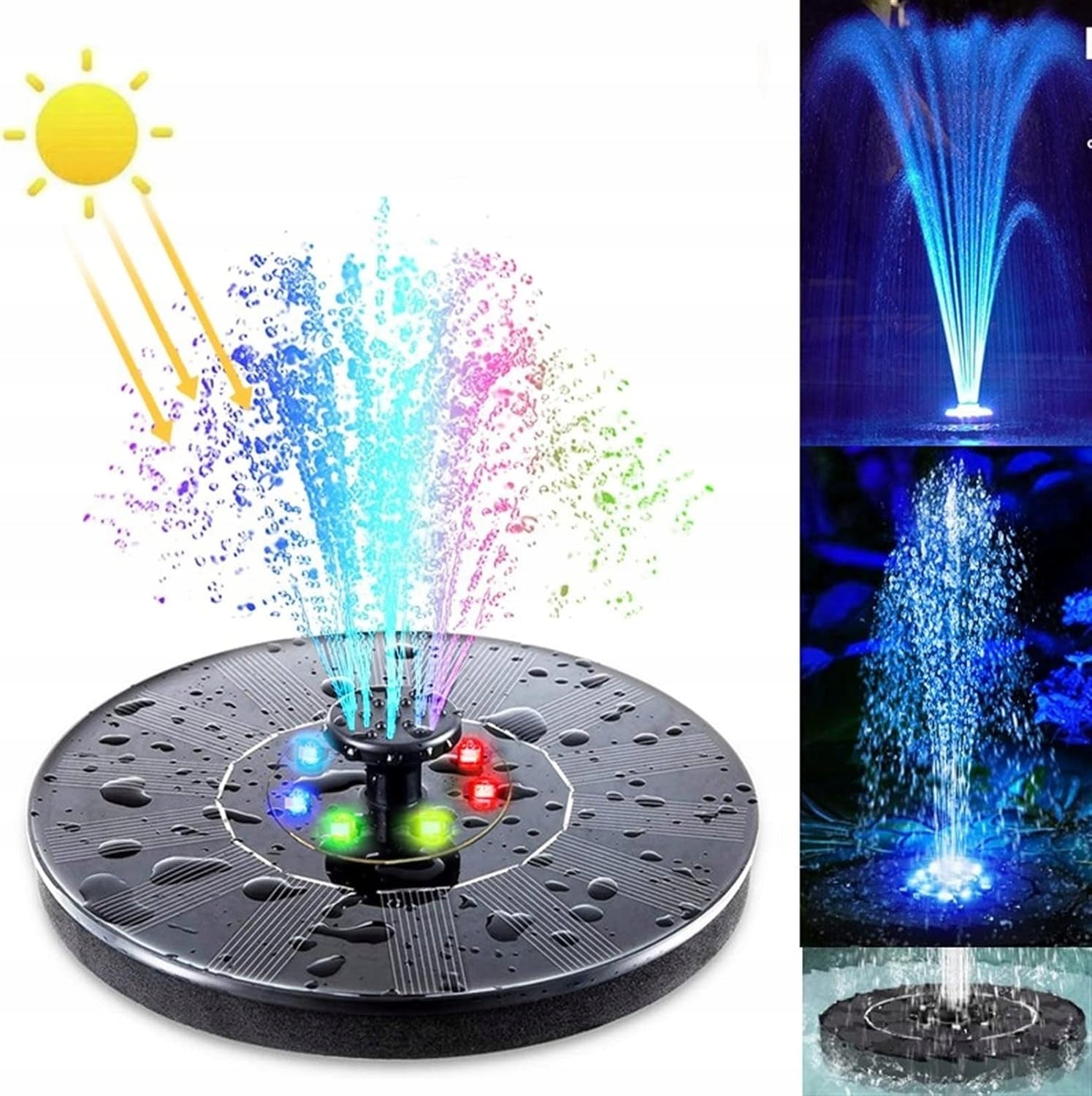 SOLAR FOUNTAIN GARDEN MINI WITH LED LIGHTING POND GARDEN POOL 18 CM Manufacturer code 3388