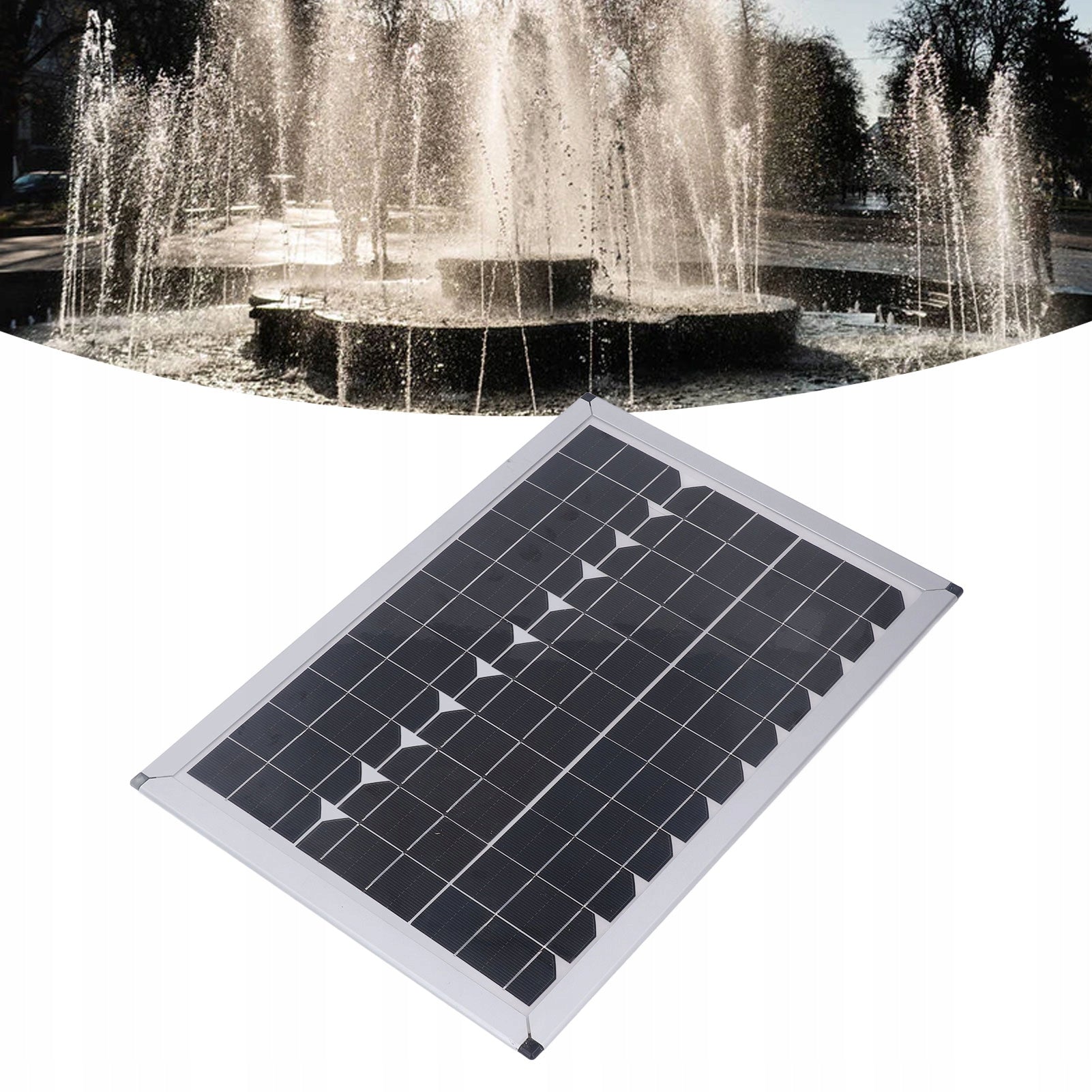 SOLAR FOUNTAIN WATER GARDEN PUMP FOR POND WATER POND + PANEL 20W Manufacturer no brand