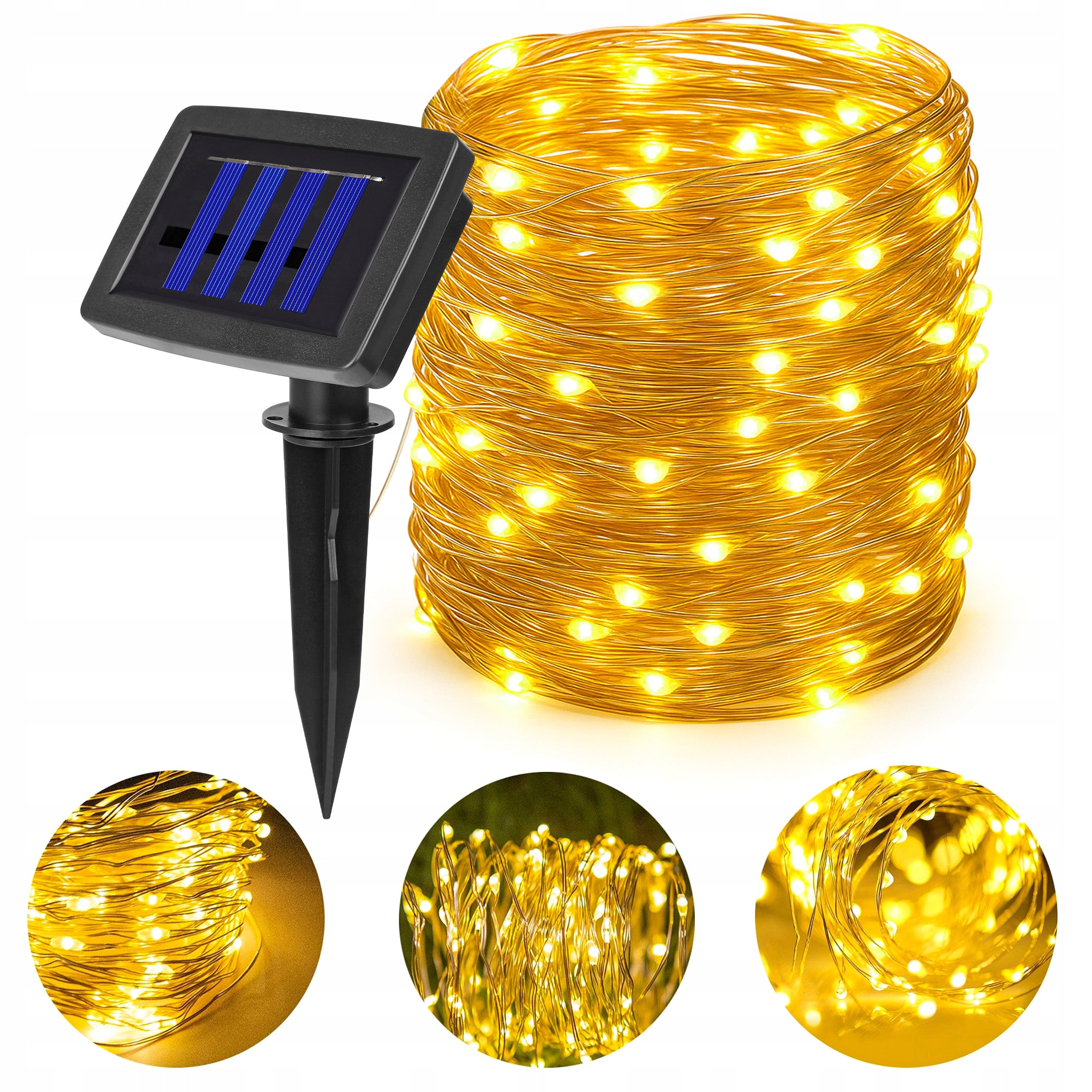 SOLAR GARDEN GARLAND 22m 200x LED BALLS Light Garden Lights