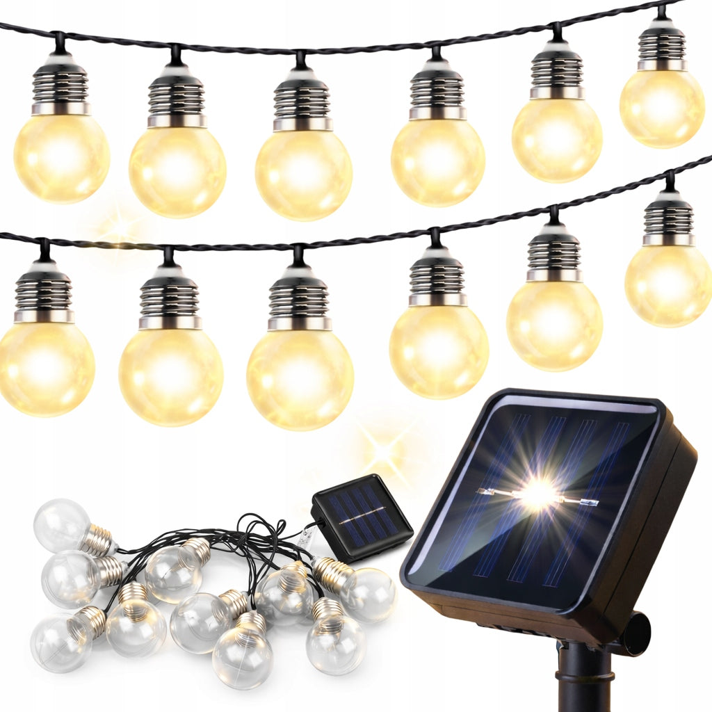 SOLAR GARDEN GARLAND 30 LED 11m SOLAR LIGHTS Garden Balcony Gazebo