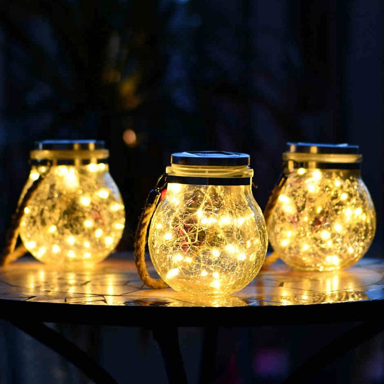 SOLAR GARDEN LAMP JAR Solar Lantern - 20LED XXL- 2 PCS Packaging status original