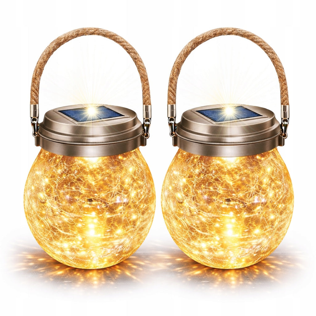 SOLAR GARDEN LAMP JAR Solar Lantern - 20LED XXL- 2 PCS