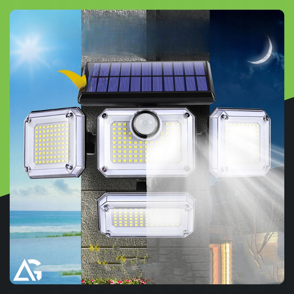 SOLAR GARDEN LAMP LED OUTDOOR WITH MOTION SENSOR 4in1 + CABLE 5m Manufacturer code SMD CZUJNIK PILOT KABEL 5M ULICZNA DO OGRODU