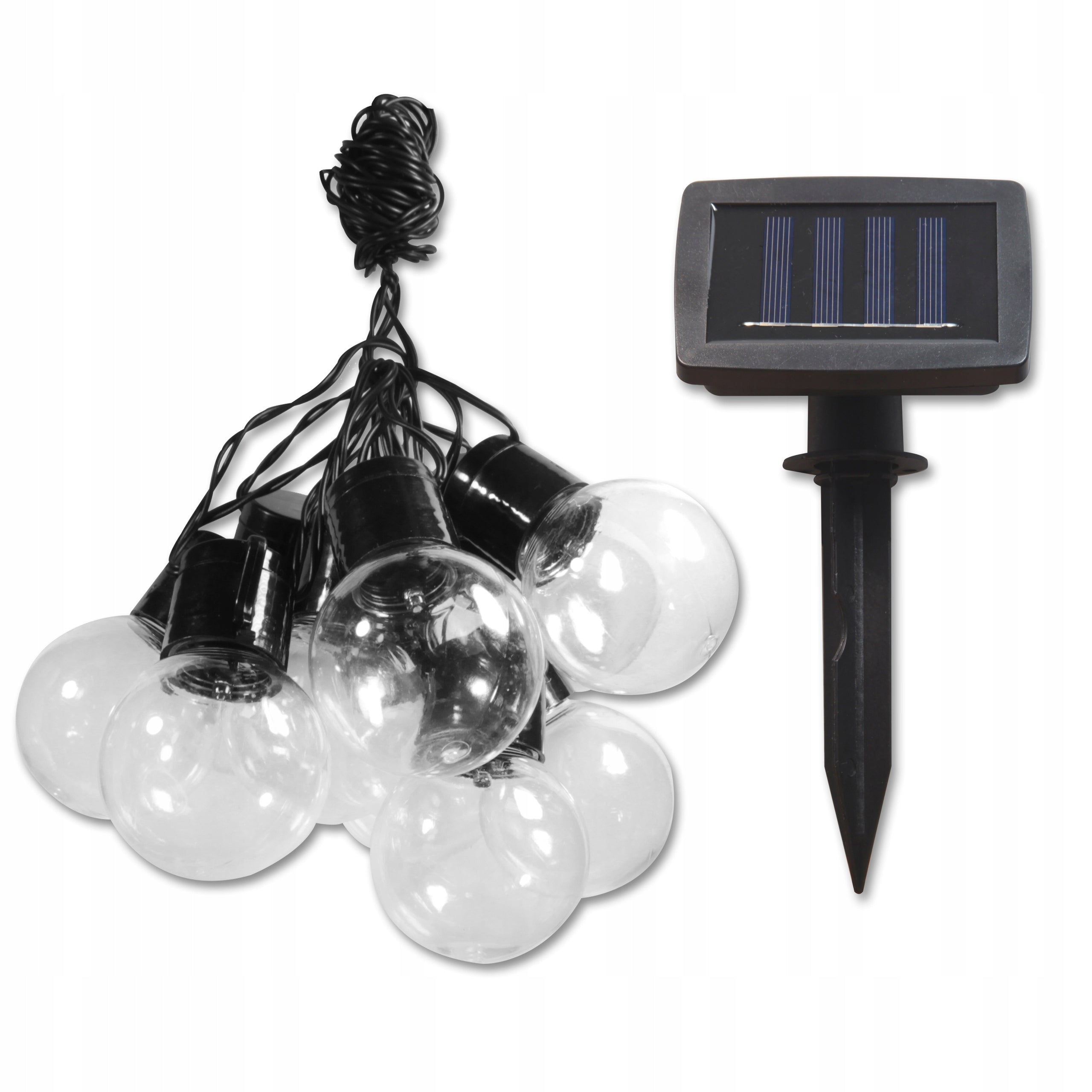 SOLAR GARLAND GARDEN LAMP balcony BALLS terrace 10 LED 335cm Manufacturer code 0736
