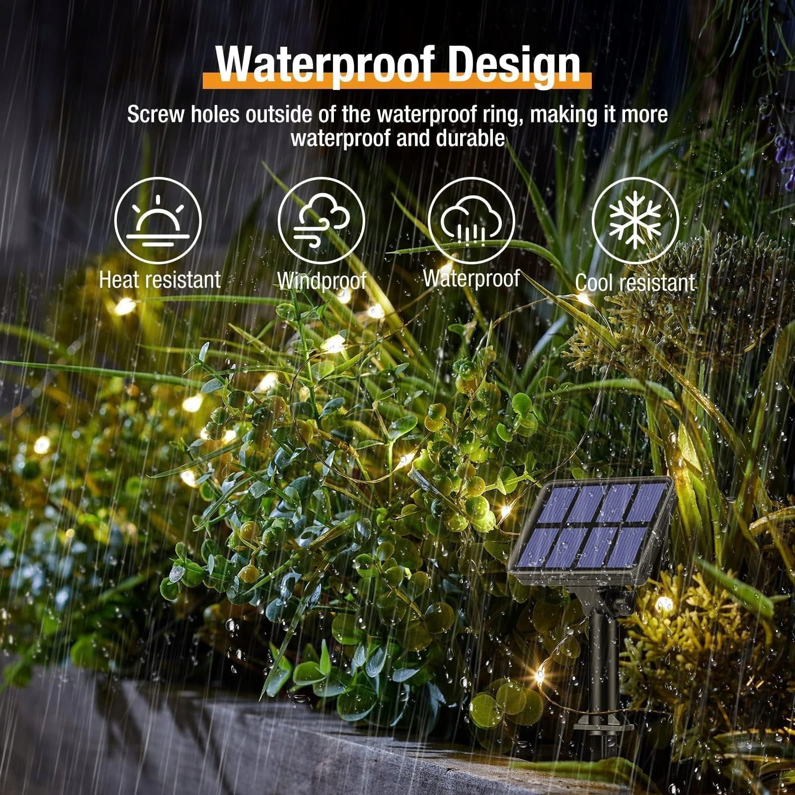 SOLAR GARLAND GARDEN LIGHTS LED WIRES 15 m 150 PIECES LED DECORATION Manufacturer code GIRLANDA SOLARNA LAMPKI ŁAŃCUCH ŚWIETLNY ZEWN