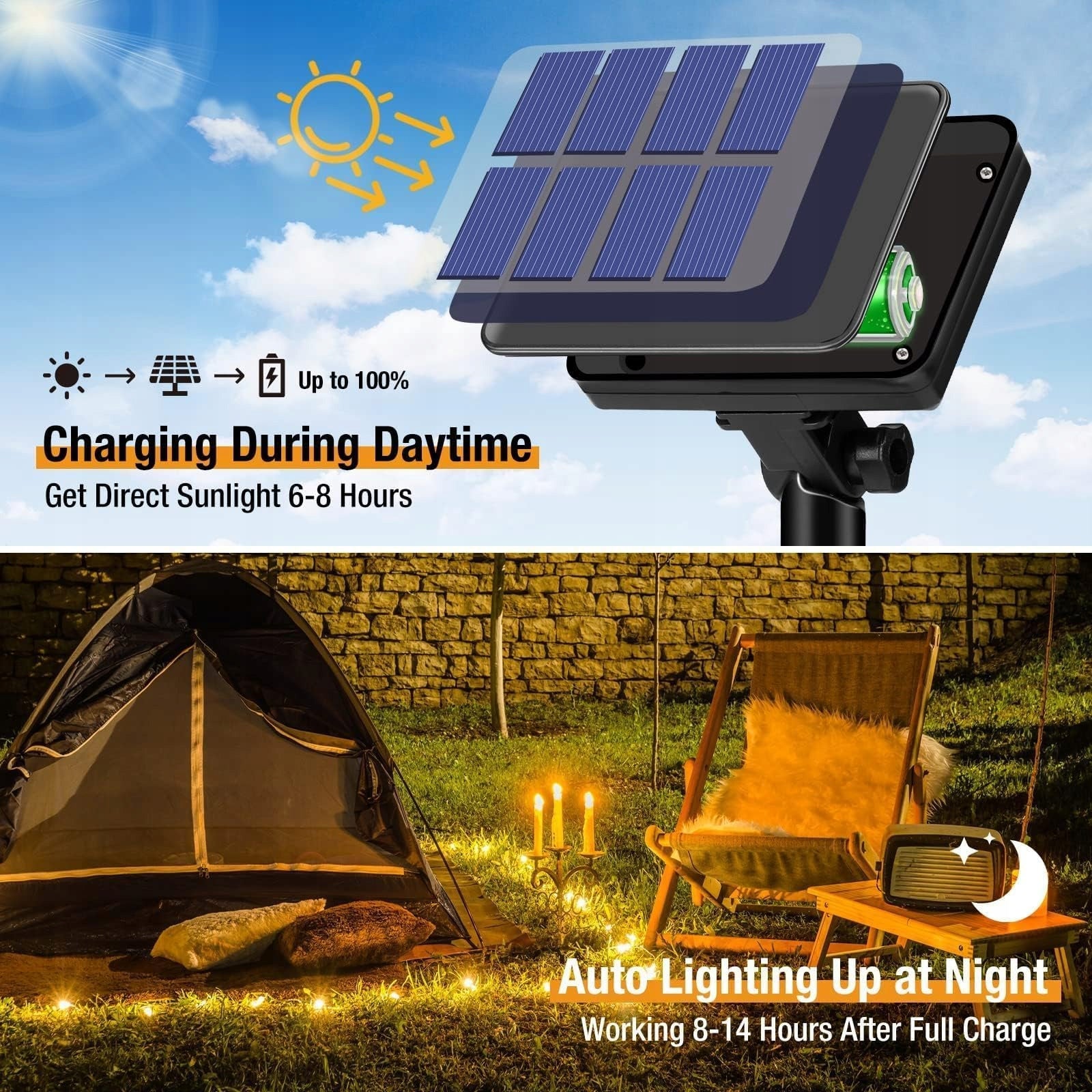 SOLAR GARLAND GARDEN LIGHTS LED WIRES 15 m 150 PIECES LED DECORATION Packaging status original
