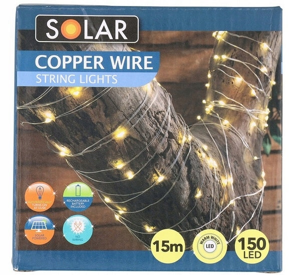 SOLAR GARLAND GARDEN LIGHTS LED WIRES 22m 200 LED Packaging status original