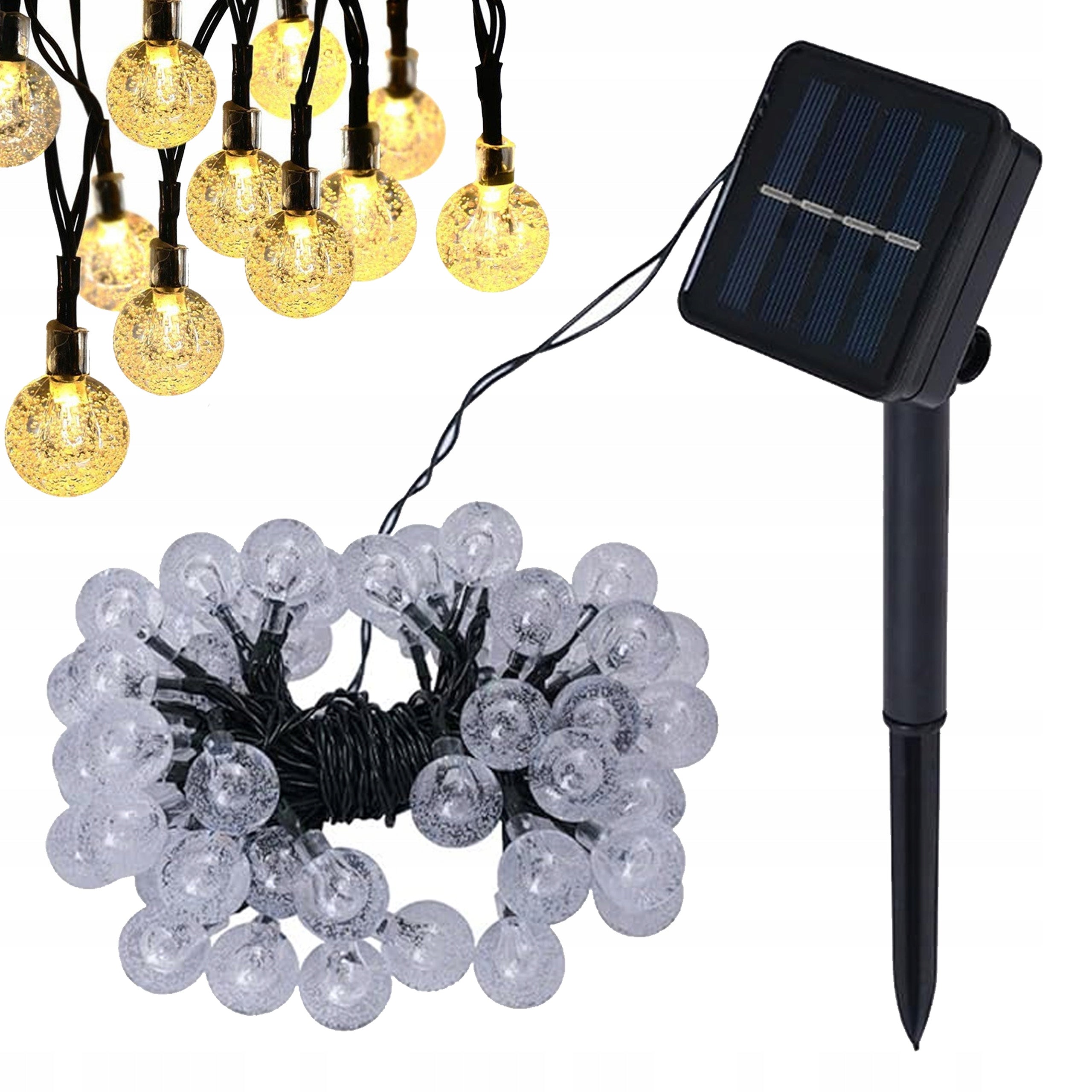 SOLAR GARLAND GARDEN SOLAR LIGHTS 100 LED BULBS FOR BALCONY 14meters