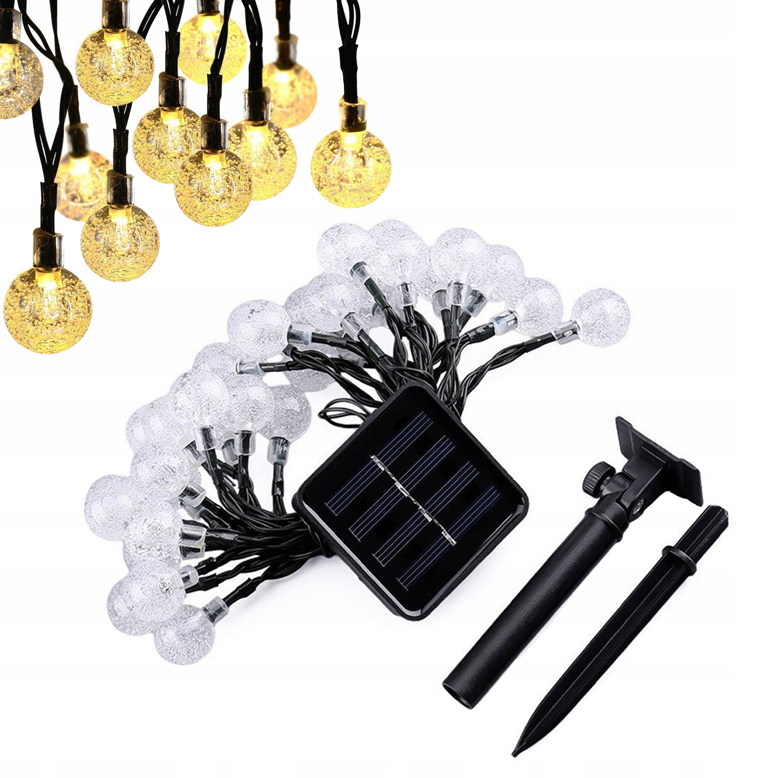 SOLAR GARLAND GARDEN SOLAR LIGHTS 100 LED BULBS FOR BALCONY 16meters