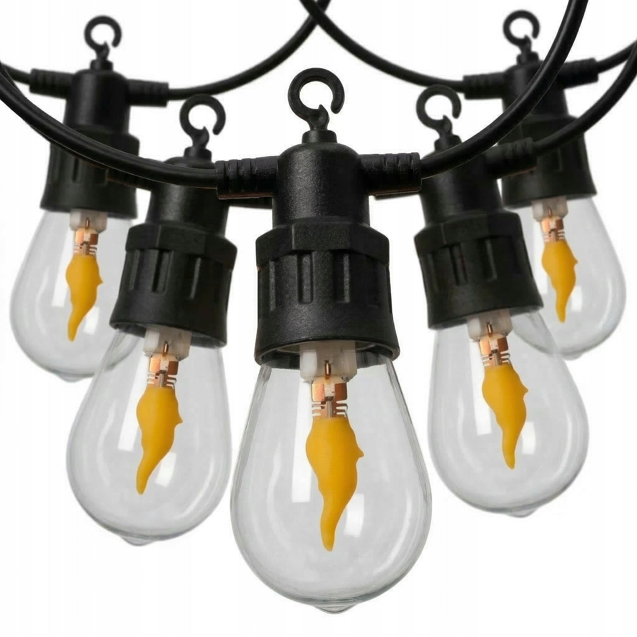 SOLAR GARLAND GARDEN SOLAR LIGHTS 10M 10x BULB E27 LED FLAME Manufacturer code LG-6/10M/FLAME