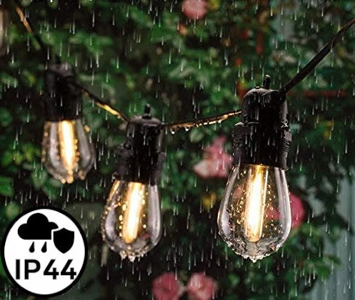 SOLAR GARLAND GARDEN SOLAR LIGHTS 10M 11x LED BULB E27 + REMOTE CONTROL Power supply solar