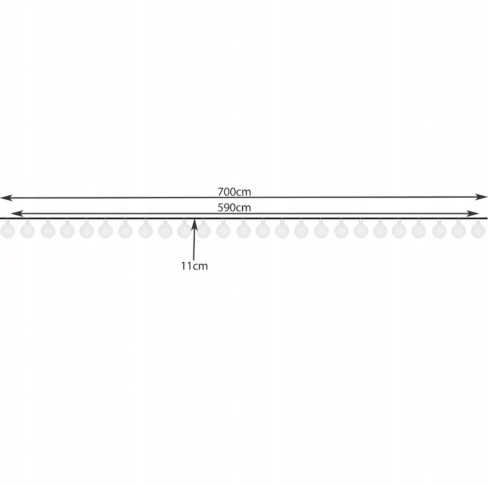SOLAR GARLAND SOLAR LIGHTS 50 BALLS 7M LIGHT BALLS DUSK SENSOR Brand Gardlov