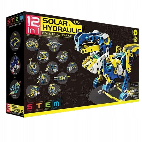 SOLAR HYDRAULIC ROBOTS 12in1 Construction Kit 230 Elements