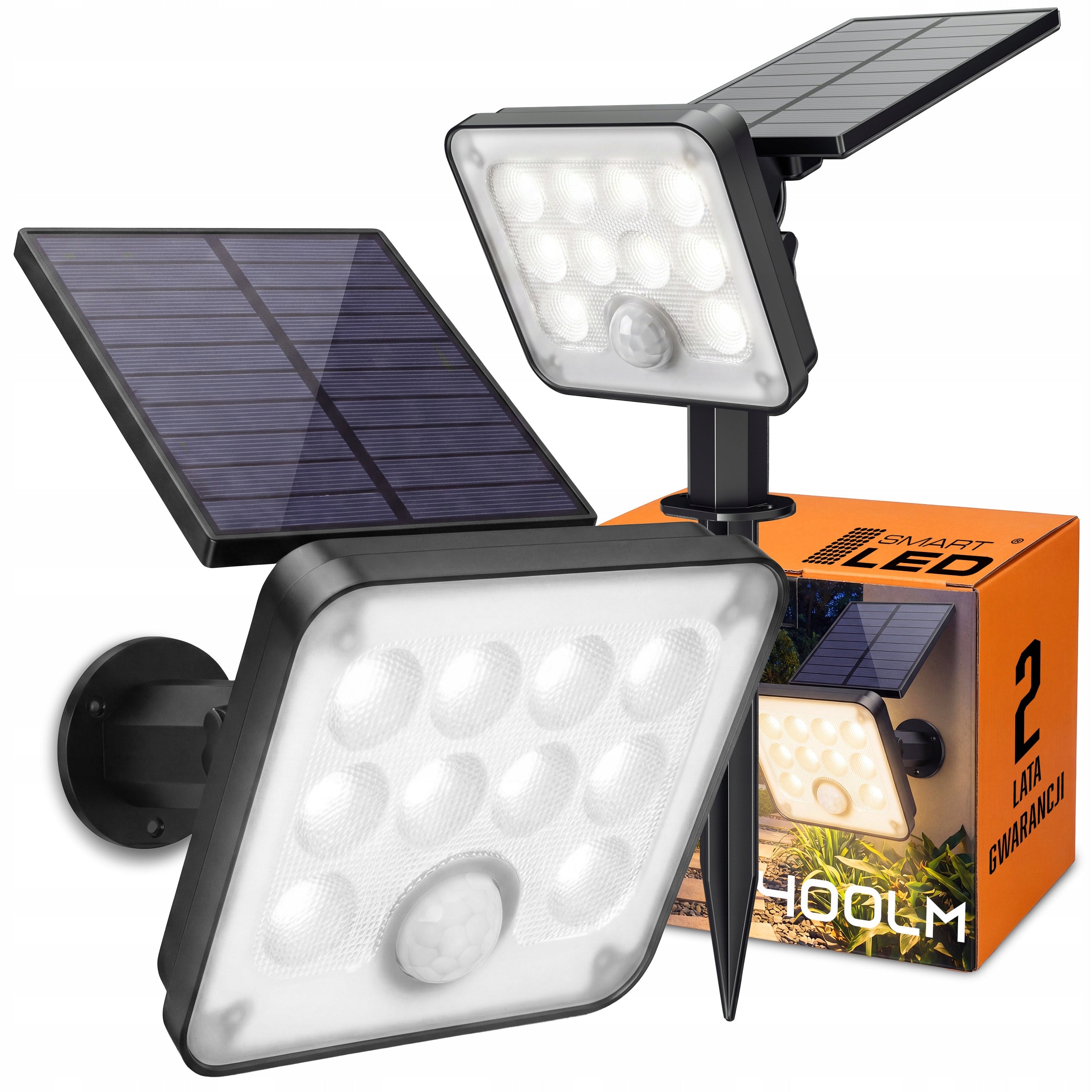 SOLAR LAMP 2IN1 Smartled Headlight Wall Lamp Driven Motion Sensor 400 lm