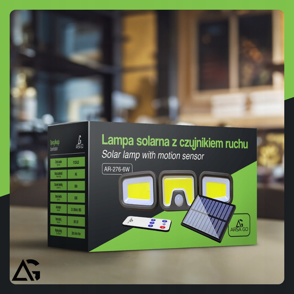 SOLAR LAMP 3in1 LED WITH DUSK MOTION SENSOR COB REMOTE CONTROL SEPARATE PANEL Manufacturer code OGRODOWA ZEWNĘTRZNA MOCNA CZUJNIK ULICZNA