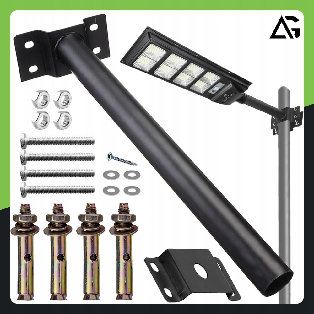 SOLAR LAMP 600W LED STREET LAMP WITH MOTION AND DUSK SENSOR REMOTE CONTROL HOLDER Packaging status original