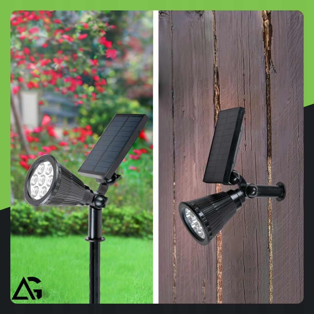 SOLAR LAMP 7 LED HAMMERED GARDEN DUSK SENSOR FOR GARDEN SPOTLIGHT Manufacturer code LAMPKA ZEWNĘTRZNA NAŚCIENNA NA DZIAŁKĘ OGRÓD