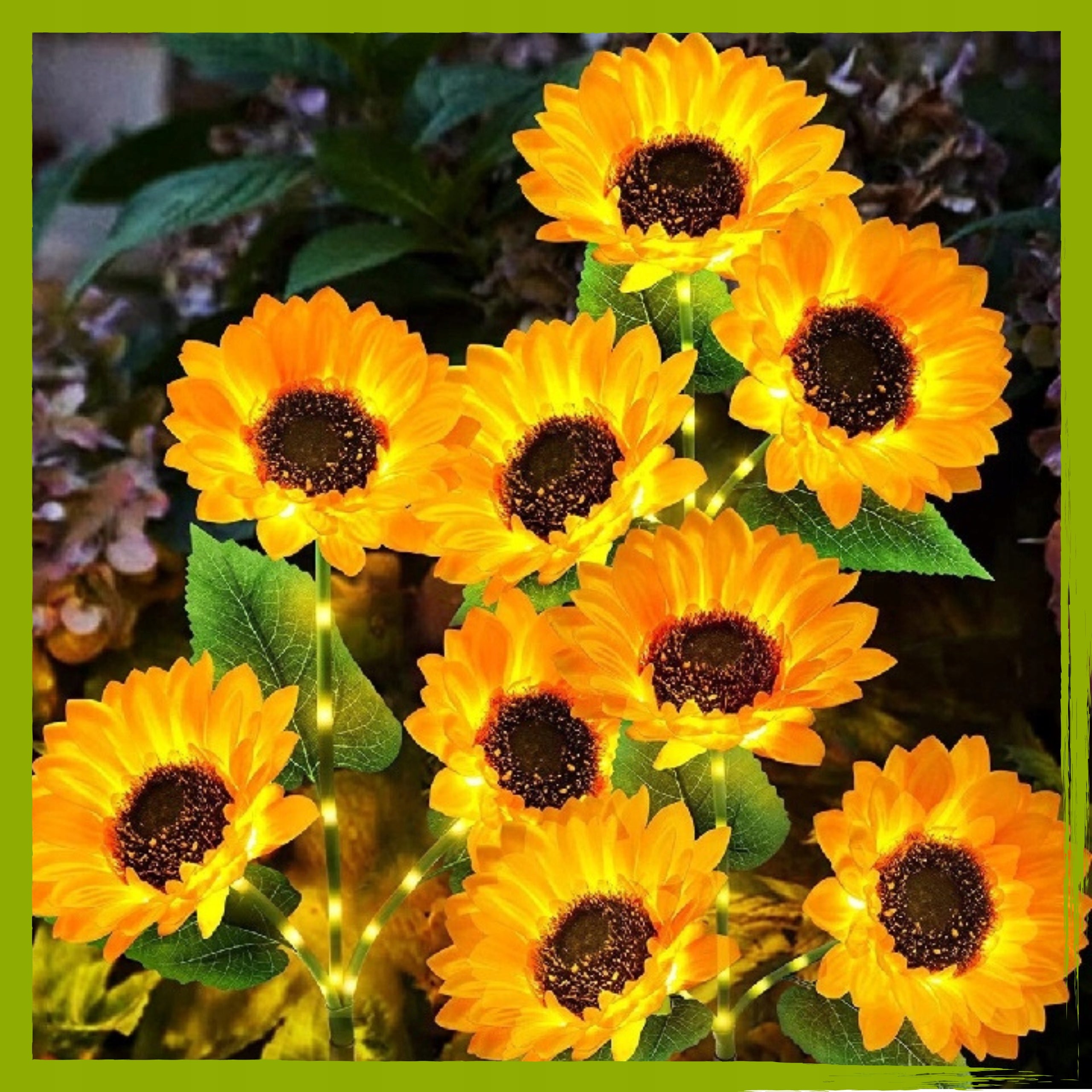 SOLAR LAMP GARDEN SUNFLOWERS LED HAMMERED FLOWERS OZOBA SOLAR LIGHTS Manufacturer code kwiaty solarne do ogrodu tarasu balkonu LED