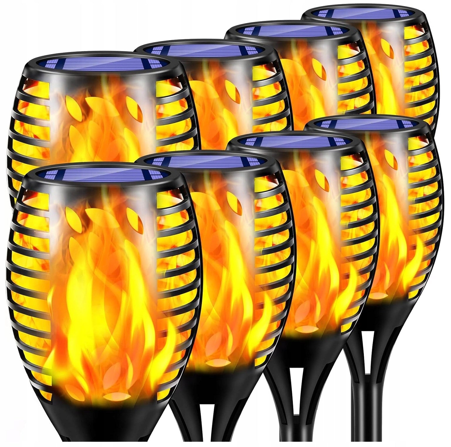 SOLAR LAMP GARDEN TORCH SOLAR LIGHTS FOR GARDEN LED 8 PIECES