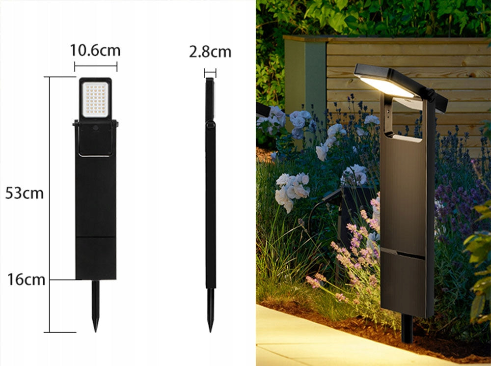 SOLAR LAMP LED GARDEN HAMMERED POST GARDEN SPOTLIGHT ANDO IP54 53cm Manufacturer code OD-1000017
