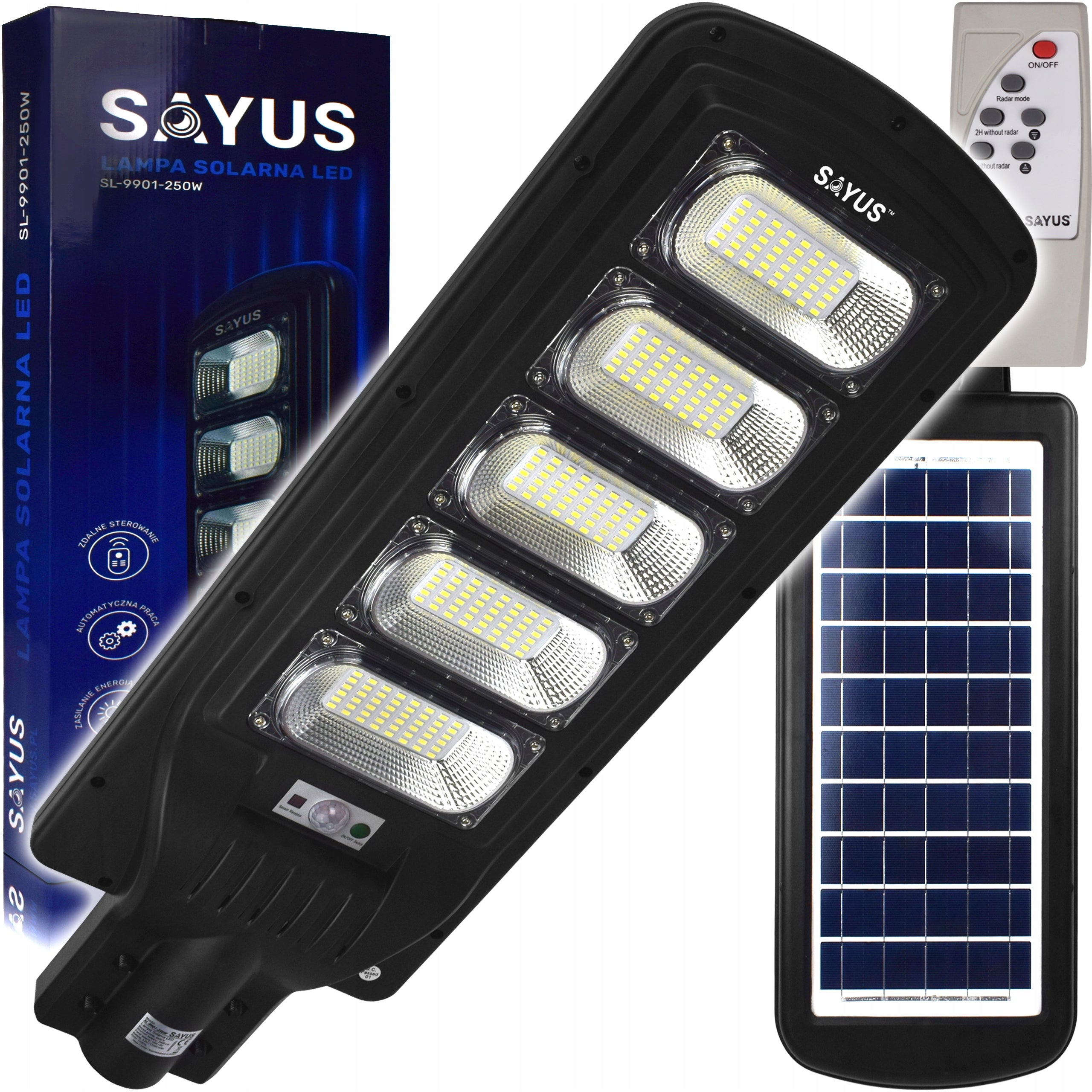 SOLAR LAMP LED GARDEN STREET LANTERN FOR REMOTE CONTROL MOTION SENSOR STRONG
