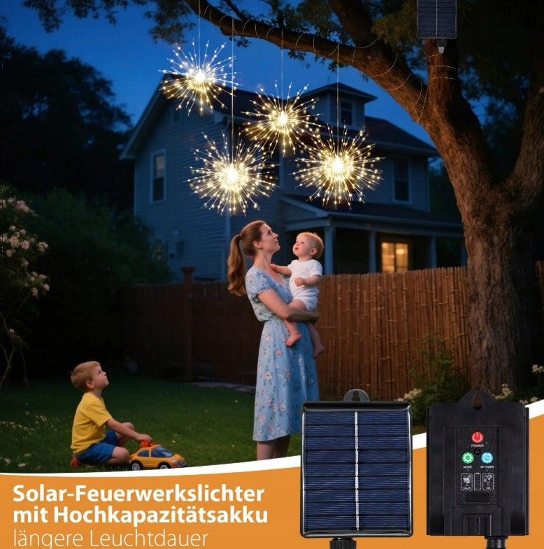 SOLAR LAMP LED GARLAND CURTAIN – 800 warm LED FIREWORKS IP44 Manufacturer code LS35