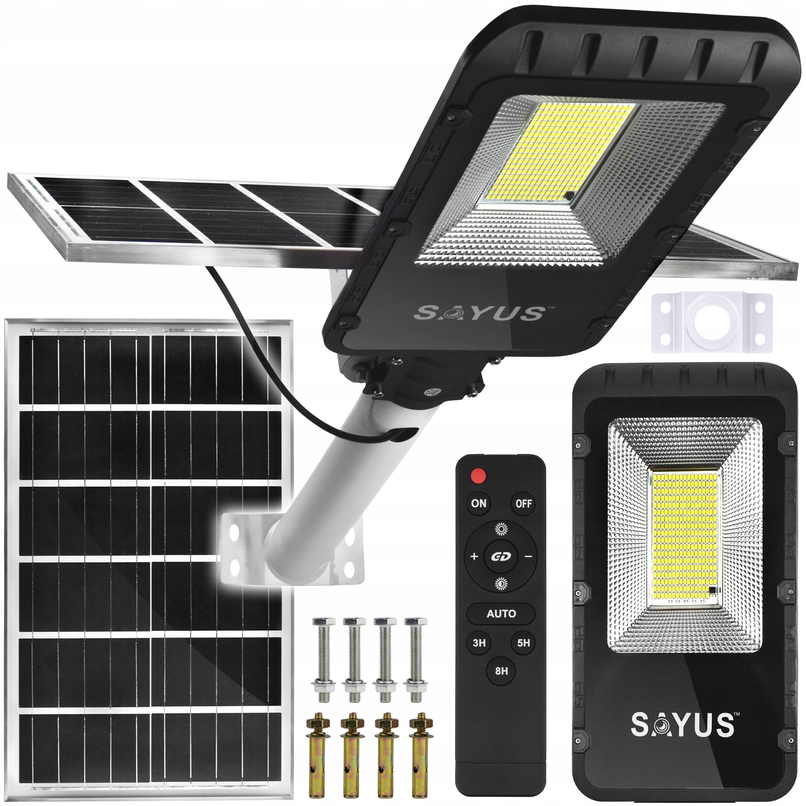 SOLAR LAMP LED STREET LANTERN GARDEN MOTION SENSOR 1400W HANDLE LARGE