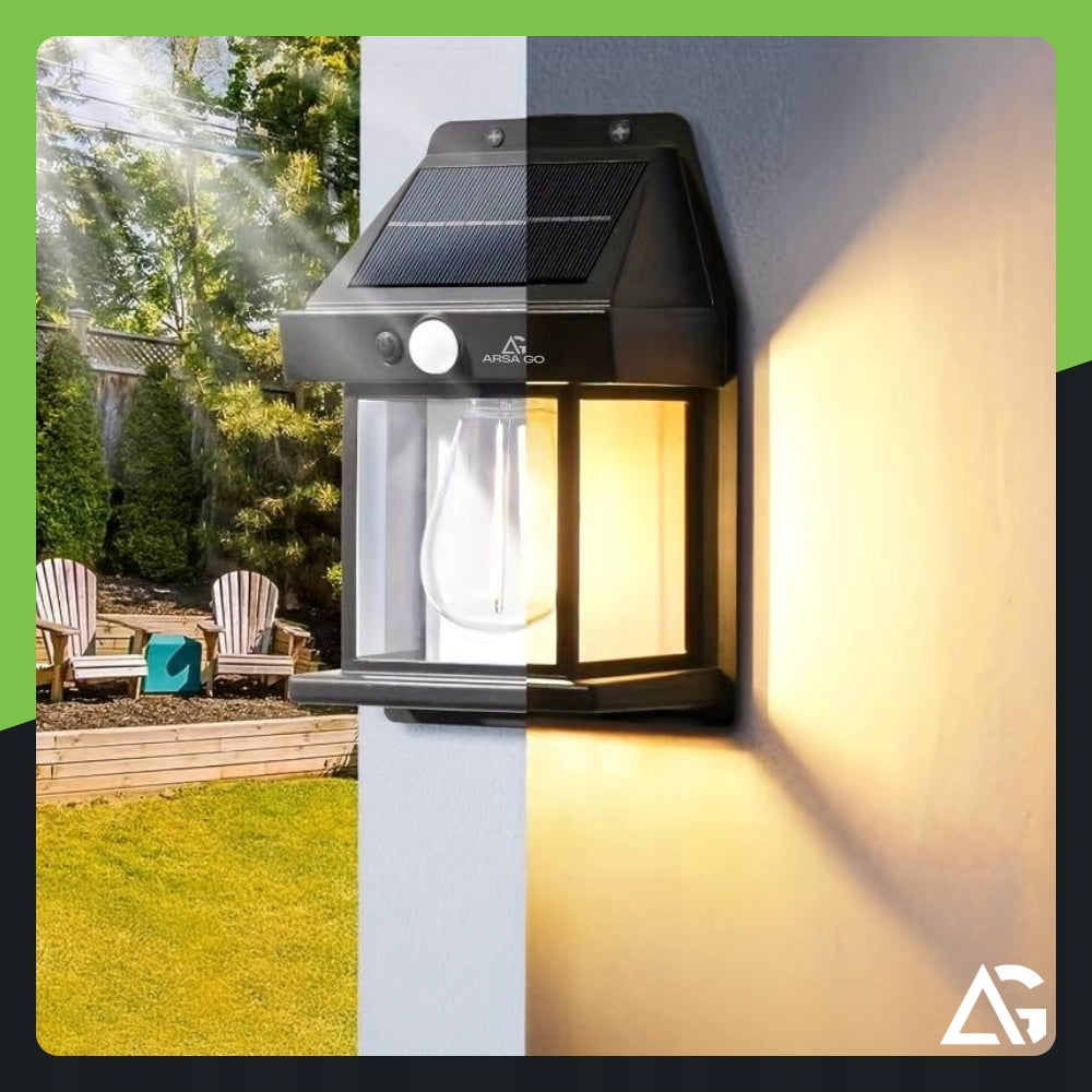 SOLAR LAMP WALL LAMP LED FACADE STREET GARDEN OUTDOOR Packaging status original